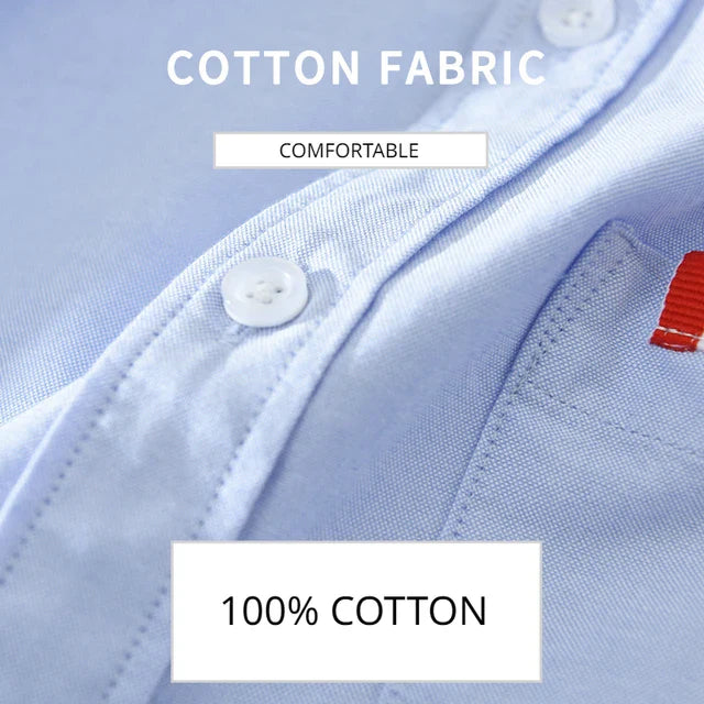 men's classic 100% cotton long sleeve- shirt