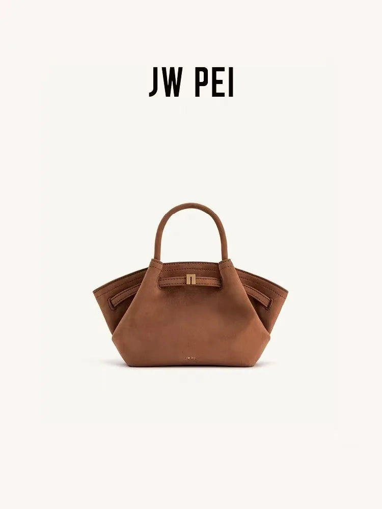 Faux Suede Saddle Tote Handbag – Stylish Shoulder & Handbag