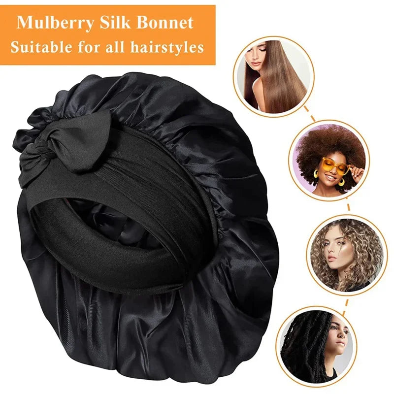 100% Mulberry Silk Sleeping Bonnet for Women