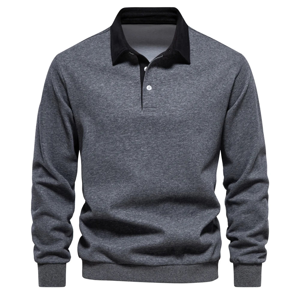 Polo Neck Sweatshirt for Men