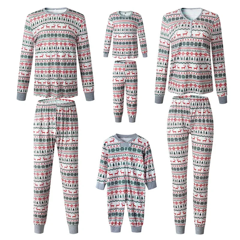 Weihnachts-Familien-Schlafanzug, passender Pyjama, Neujahr, Weihnachten, Vater, Mutter, Kinder, Baby-Kleidung, Set, Papa, Mama und Tochter, Sohn, Pyjama-Outfit