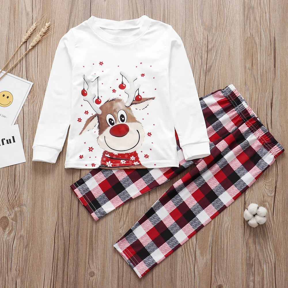 Passende Weihnachtspyjamas für die ganze Familie 2024 Mutter-Kind-Baby-Pyjama-Set Look Nachtwäsche Mutter und Tochter Vater Sohn Outfit