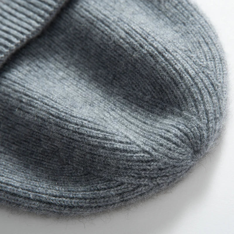 High Quality 100% Cashmere Knitted Hat for Women and Men