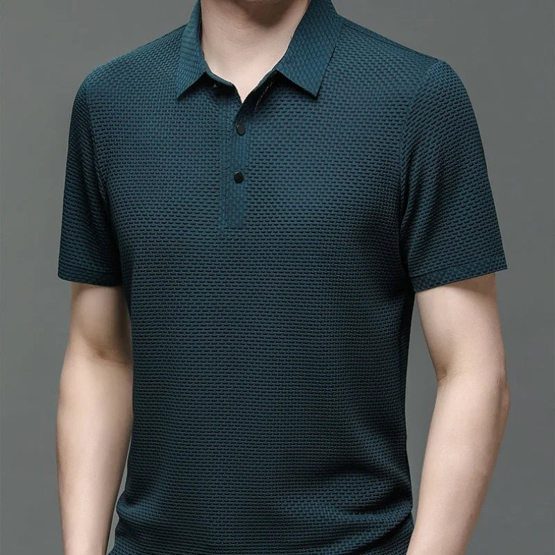 Sommer Herren Poloshirt Hochwertiges M-4XL Kurzarm Business Casual Schweißabsorbierendes Kühles Atmungsaktives Oberteil