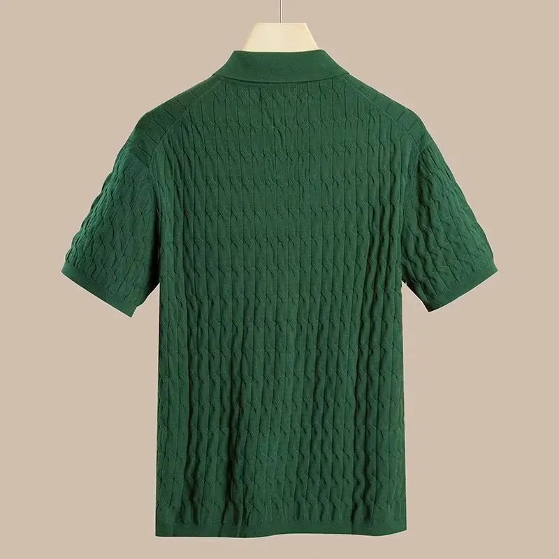 New Knit Polo Shirt Men