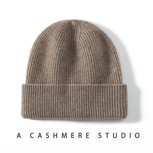 High Quality 100% Cashmere Knitted Hat for Women and Men