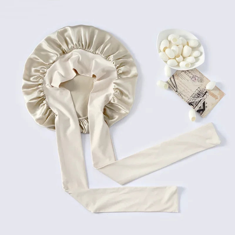 100% Mulberry Silk Sleeping Bonnet for Women