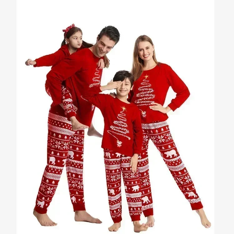 Weihnachts-Matching-Outfits für Familie/Paar, Feuerwerk-Druck, weicher, süßer 2-teiliger Anzug, Erwachsene, Kinder, Pyjama, Baby, Jungen, Mädchen, Kostüme