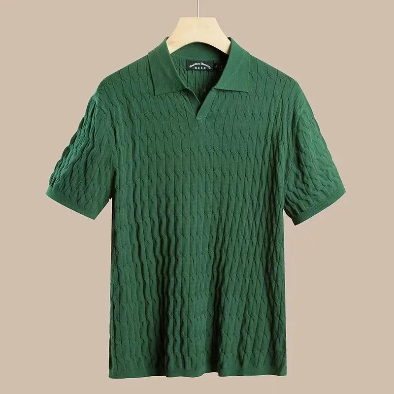 New Knit Polo Shirt Men