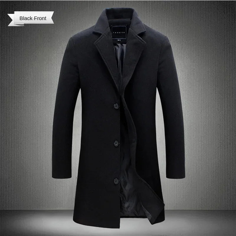 New Long Cotton Coat casual Business