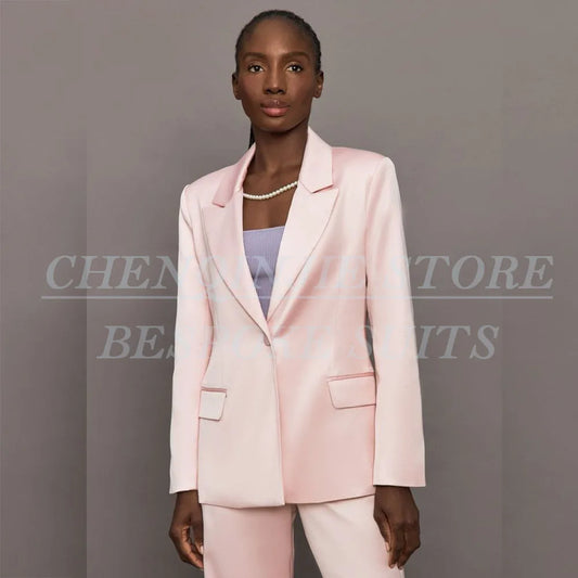 Luxury Pink Women's Suit Elegant