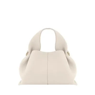 Ladies Cowhide Simple Dumpling Shape Shoulder Handbag