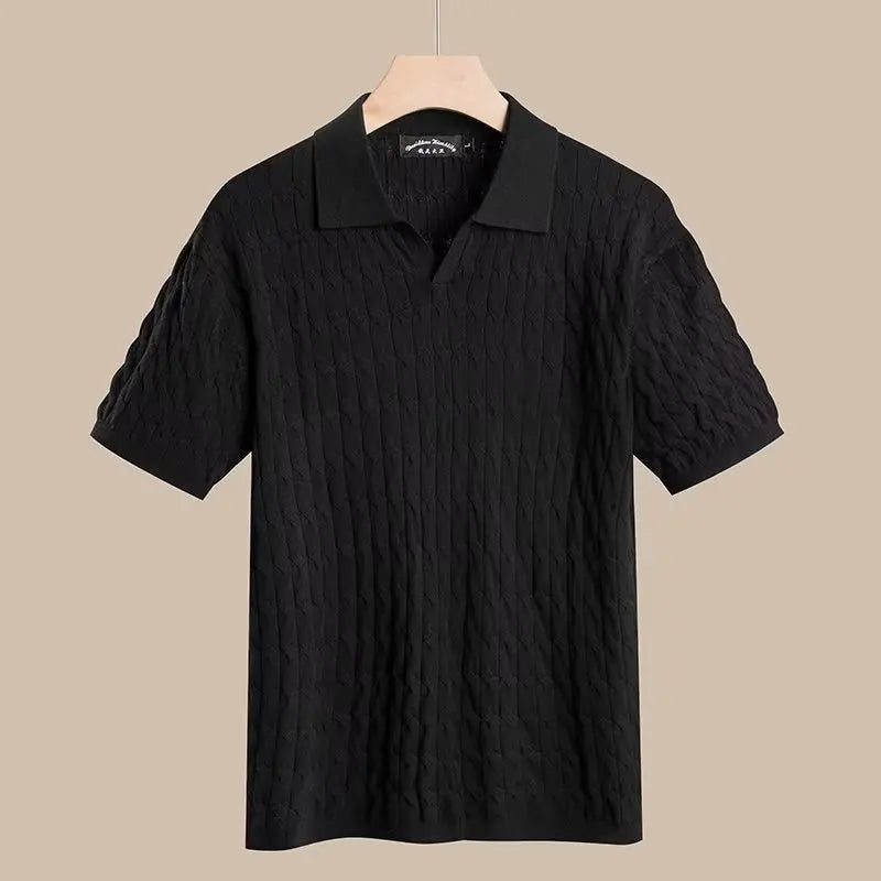 New Knit Polo Shirt Men