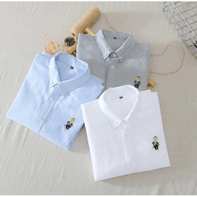 High Quality 100% Cotton Casual Long Sleeved Shirt