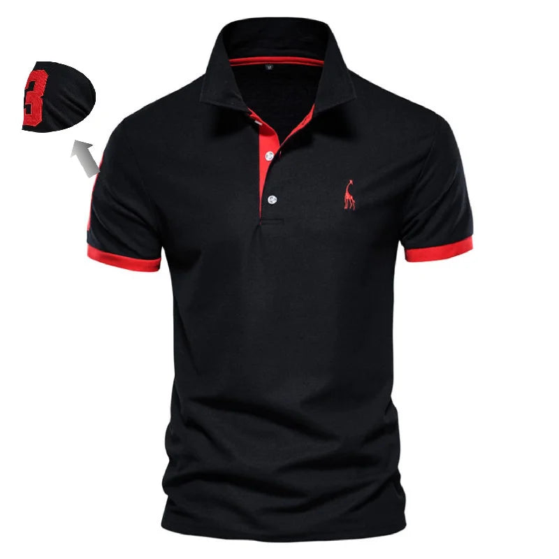 Casual Slim Fit Men's Polo Shirts AIOPESON Embroidery 35% Cotton Solid Color Summer Fashion Brand Clothing