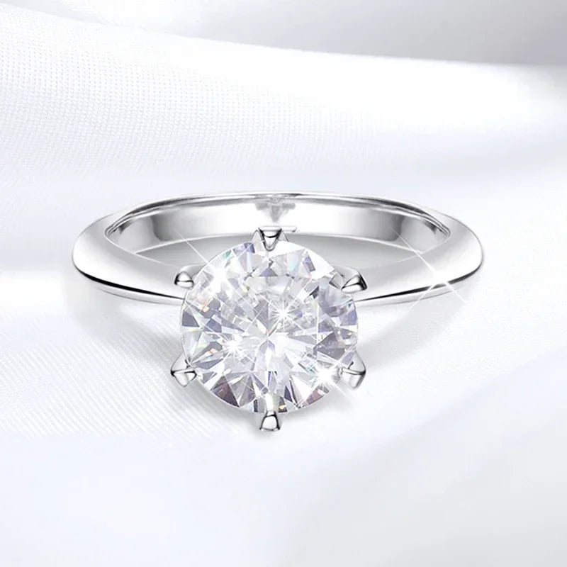 Smyoue GRA Certified Moissanite Ring with VVS1 Lab Diamond for Women Engagement Wedding Ring in Unique Solitaire Design