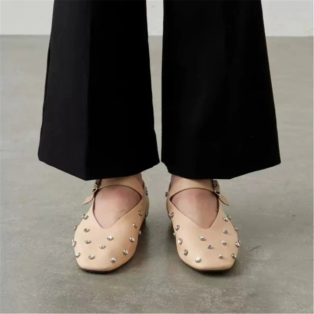 mary Jane Flats Shoes Woman