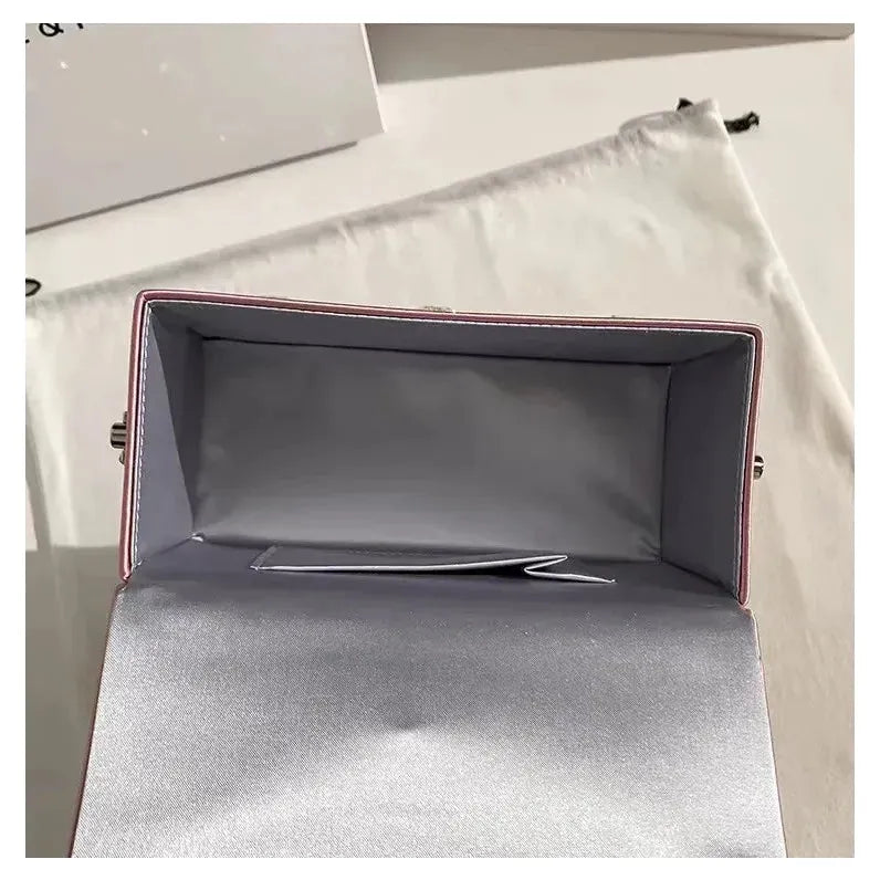 High Quality Satin Square Box Women Handbag