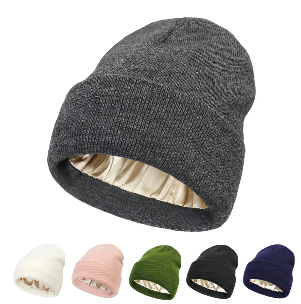 Winter Hat For Women Silk Satin