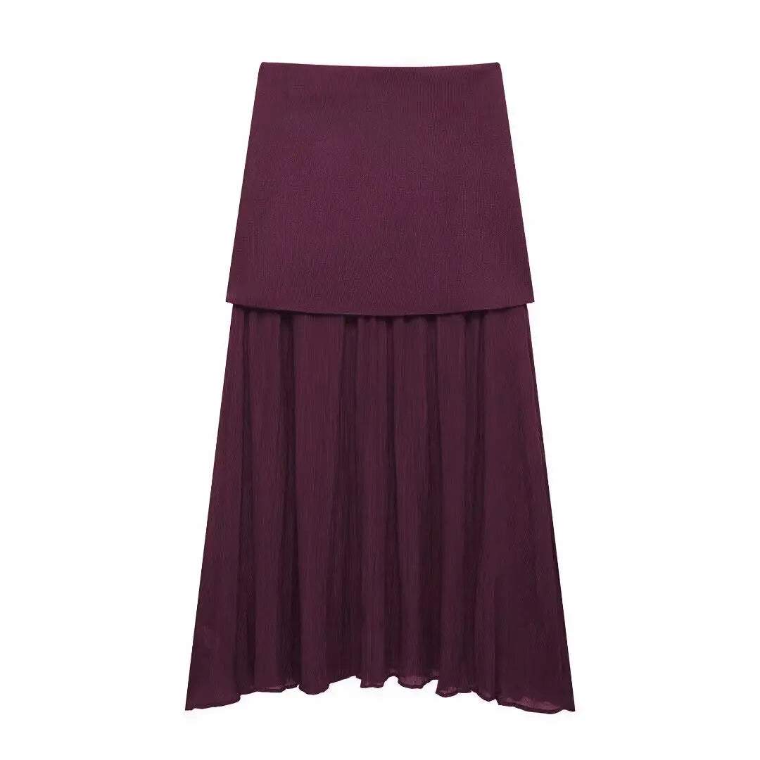 TRAFZA Women Long Skirt