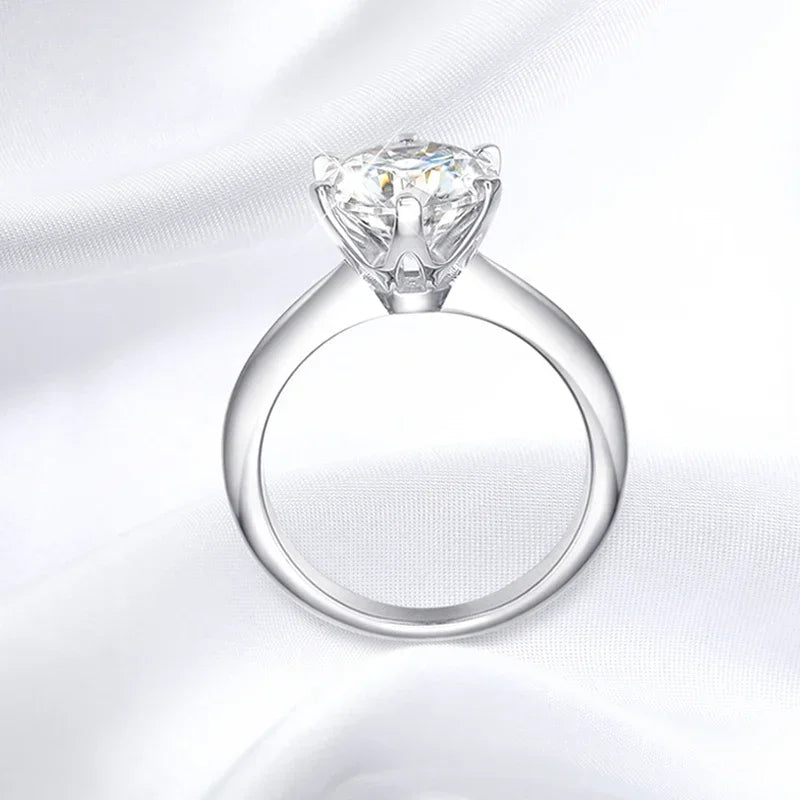 Smyoue GRA Certified Moissanite Ring with VVS1 Lab Diamond for Women Engagement Wedding Ring in Unique Solitaire Design