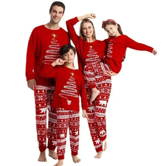 Weihnachts-Matching-Outfits für Familie/Paar, Feuerwerk-Druck, weicher, süßer 2-teiliger Anzug, Erwachsene, Kinder, Pyjama, Baby, Jungen, Mädchen, Kostüme