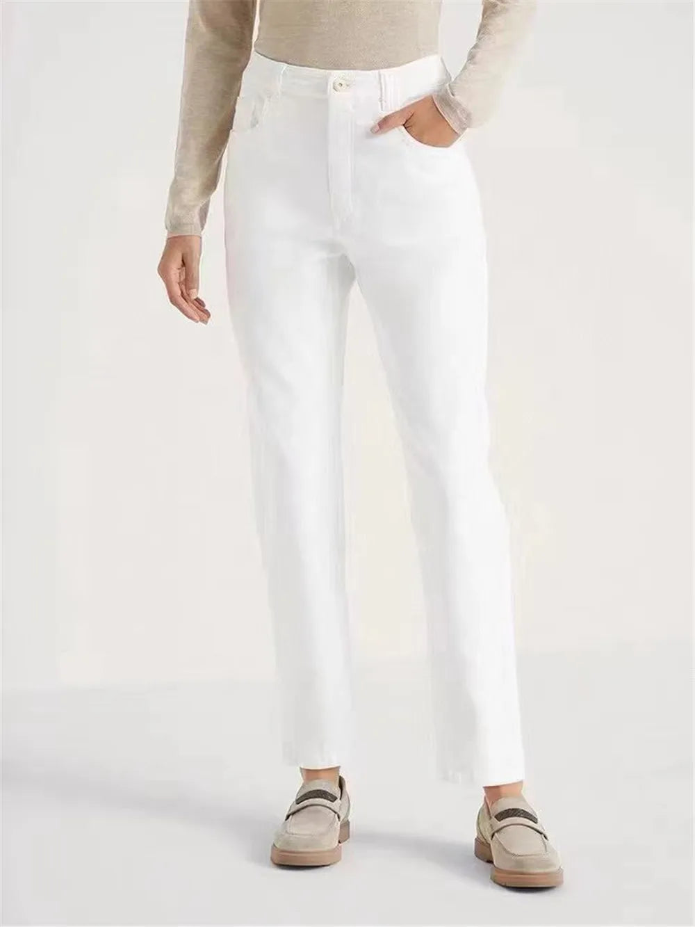 Women's Cotton Tapered Jeans