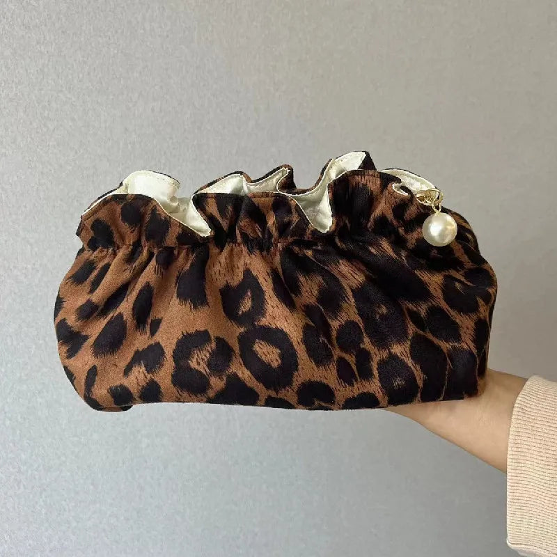 Women Pearl Zipper Makeup Bag