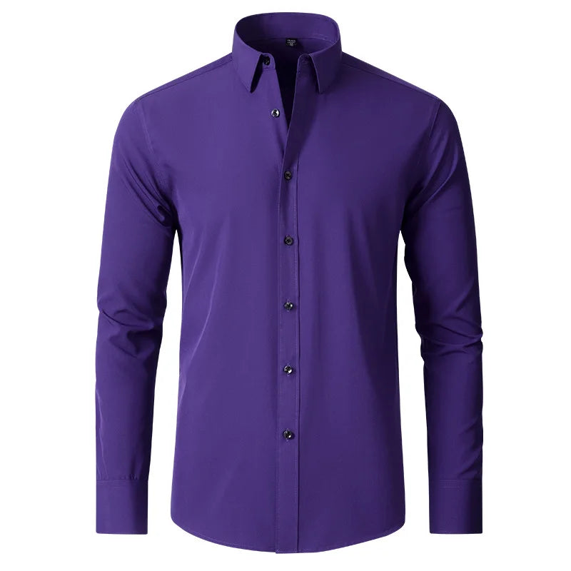 High Elasticity Seamless Spandex Shirt Men Long Sleeve