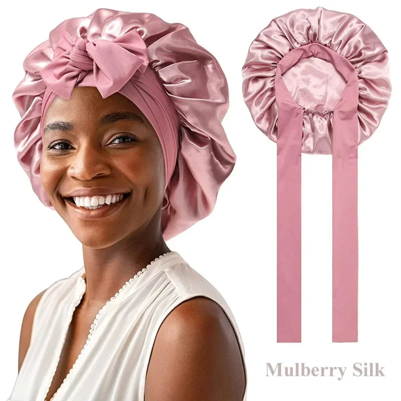 100% Mulberry Silk Sleeping Bonnet for Women